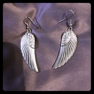 Bling Angel wings earrings